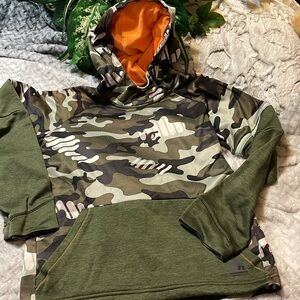 RUSSELL RUGGED DRI POWER 360 Camo long sleeves Hoodie wide face cover XL(14-16)